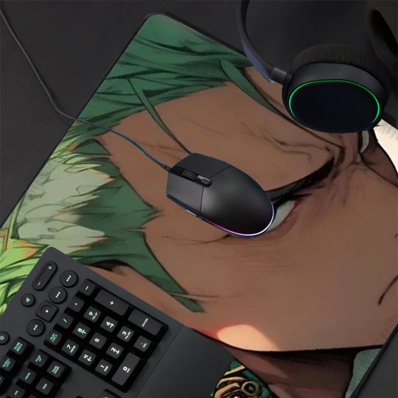 Roronoa Zoro Anime For Large Size Gaming Mouse pad Gamer Company Keyboard Mouse Mats Carpet Computer Desk Mats Silicone non slip