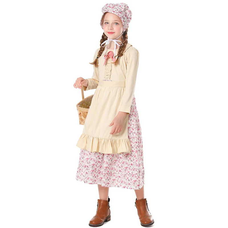 Baju pesta anak-anak Halloween, kostum Cosplay anak perempuan, Busana gaya Pastoral lucu, pakaian penampilan panggung Kawaii manis