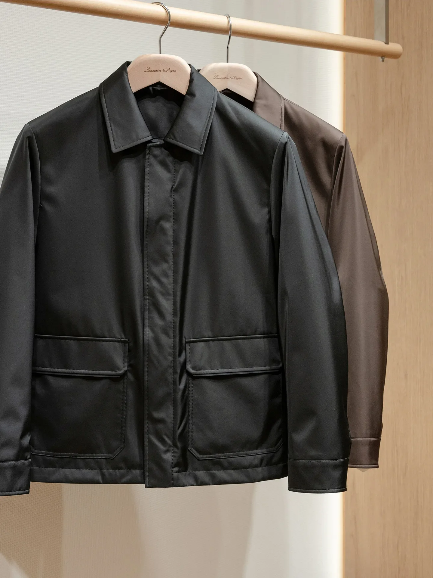 Customized mulberry silk three-proof fabric, old money wind men's casual lapel jacket