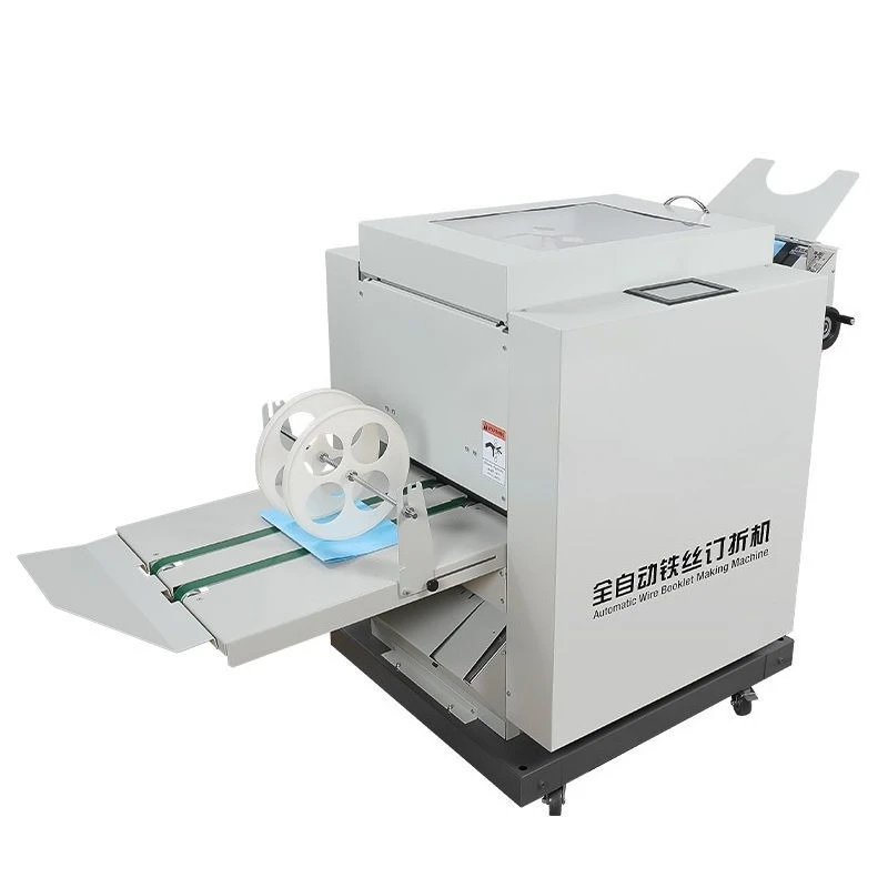 Automatic double-head wire binding machine, folding machine
