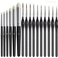 Paint Brushes Set of Wooden Handles Brushes Professional for Drybrush Oil, Acrylic and Watercolor Painting,3pcs/6pcs/10pcs16pcs