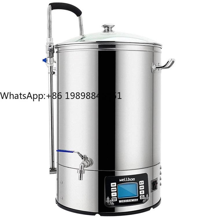 

Stainless Steel Home Brewing Beer Mash Tun 40L/60L Automatic All-in-one Microbrewery Guten System Beer Home Brewery Equipment
