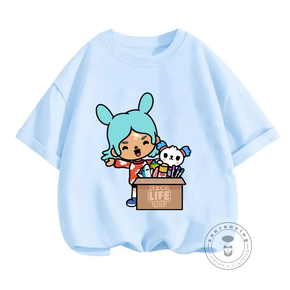 توكا الحياة العالم تي شيرت جديد لعبة الأطفال أنيمي تيز توكا بوكا الحياة العالم لعبة أطفال بلايز المحملة المراهقين قصيرة الأكمام عادية التي شيرت