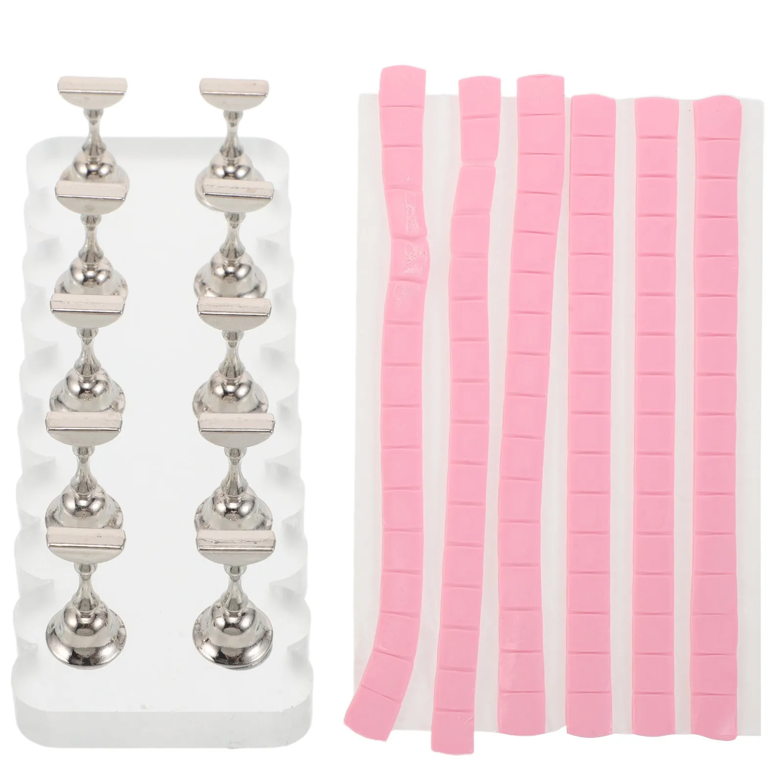 

Набор для тренировок: подставка для ногтей, акриловая прямоугольная основа, доска для демонстрации накладных ногтей для маникюра, обучения, салонов и DIY