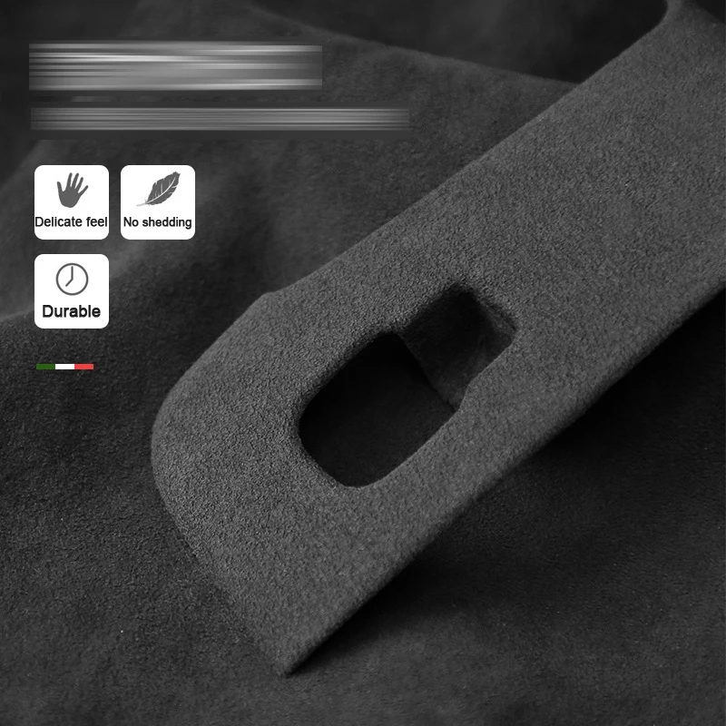 Untuk Model Tesla 3 Y Stiker Tombol Sakelar Pintu Panel Pengangkat Jendela Penutup Suede Pelindung Potongan Pintu Aksesori Stiker Interior
