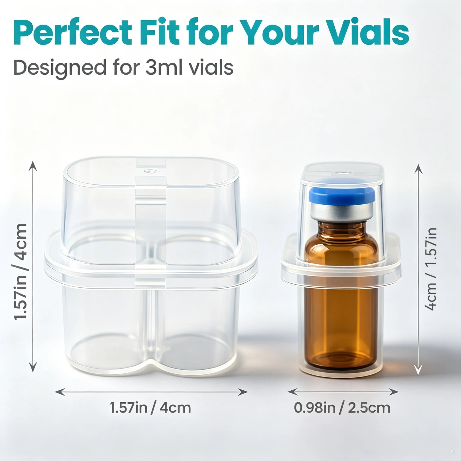 15/10/5‑Piece Portable Insulin Mini Peptide Refrigerator Travel Case Set, 2 Compartments per Box, Pocket‑Sized for 3ml Vials