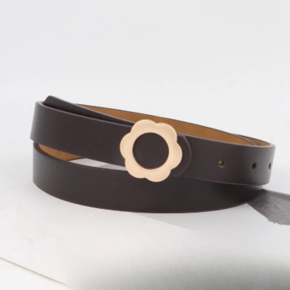 حزام جلد PU رفيع للنساء مع مشب - مراجعة Formal Belt Leather Thin وسعره