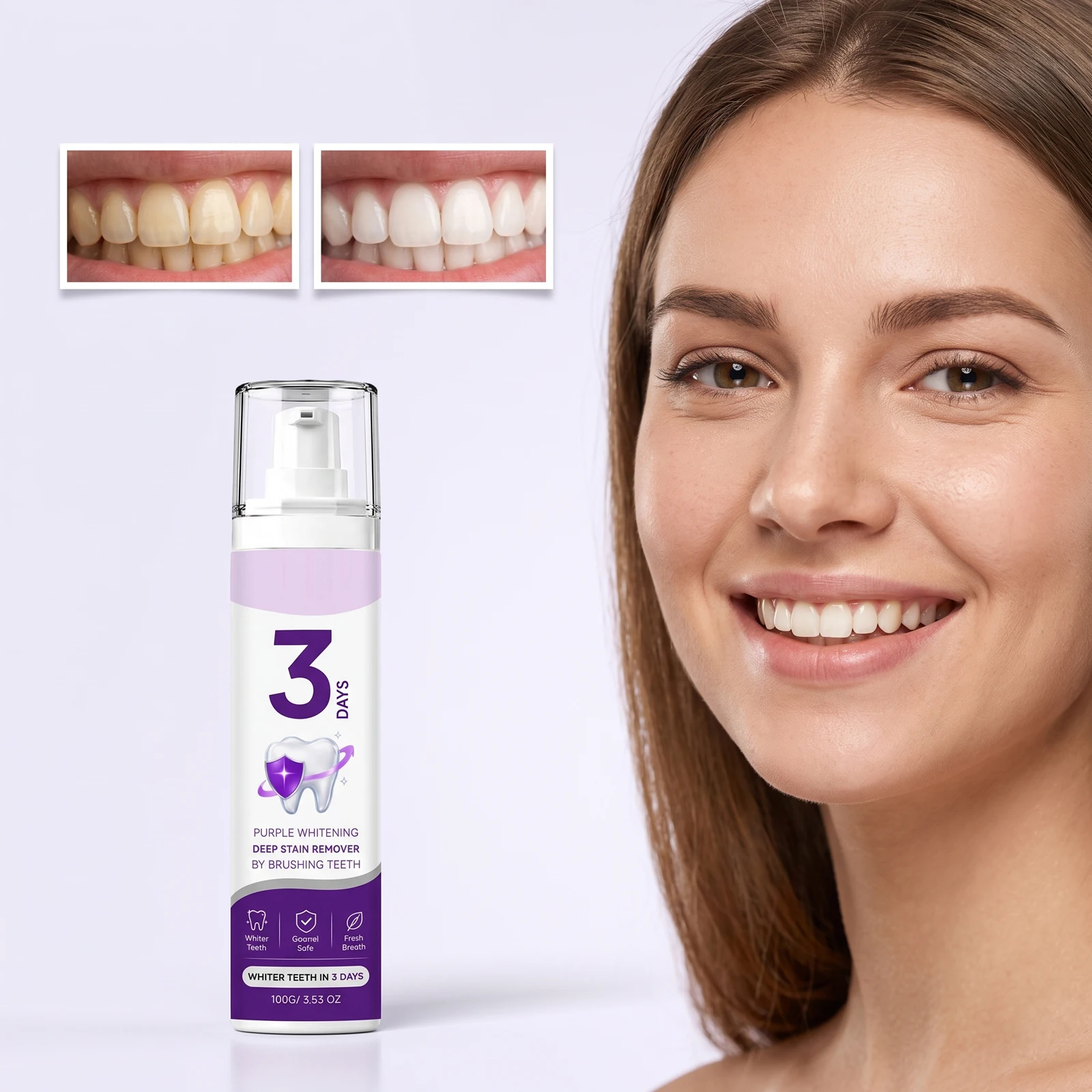 Efficient Dental Toothpaste Whitening Deep Cleaning Remove Plaque And Stains Tartar Hygiene Whiten Teeth For A Confident Smile