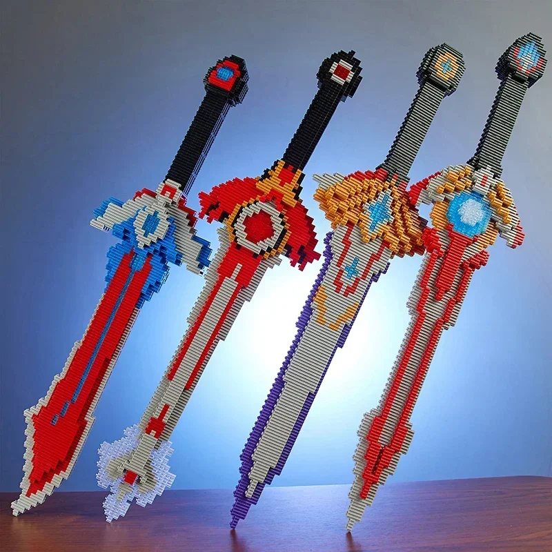Sword Building Block Toy Model Cosplay Simulation Sword Assembled Toys Ninja Knife Craft Bricks Toys Creative Gift For Adults