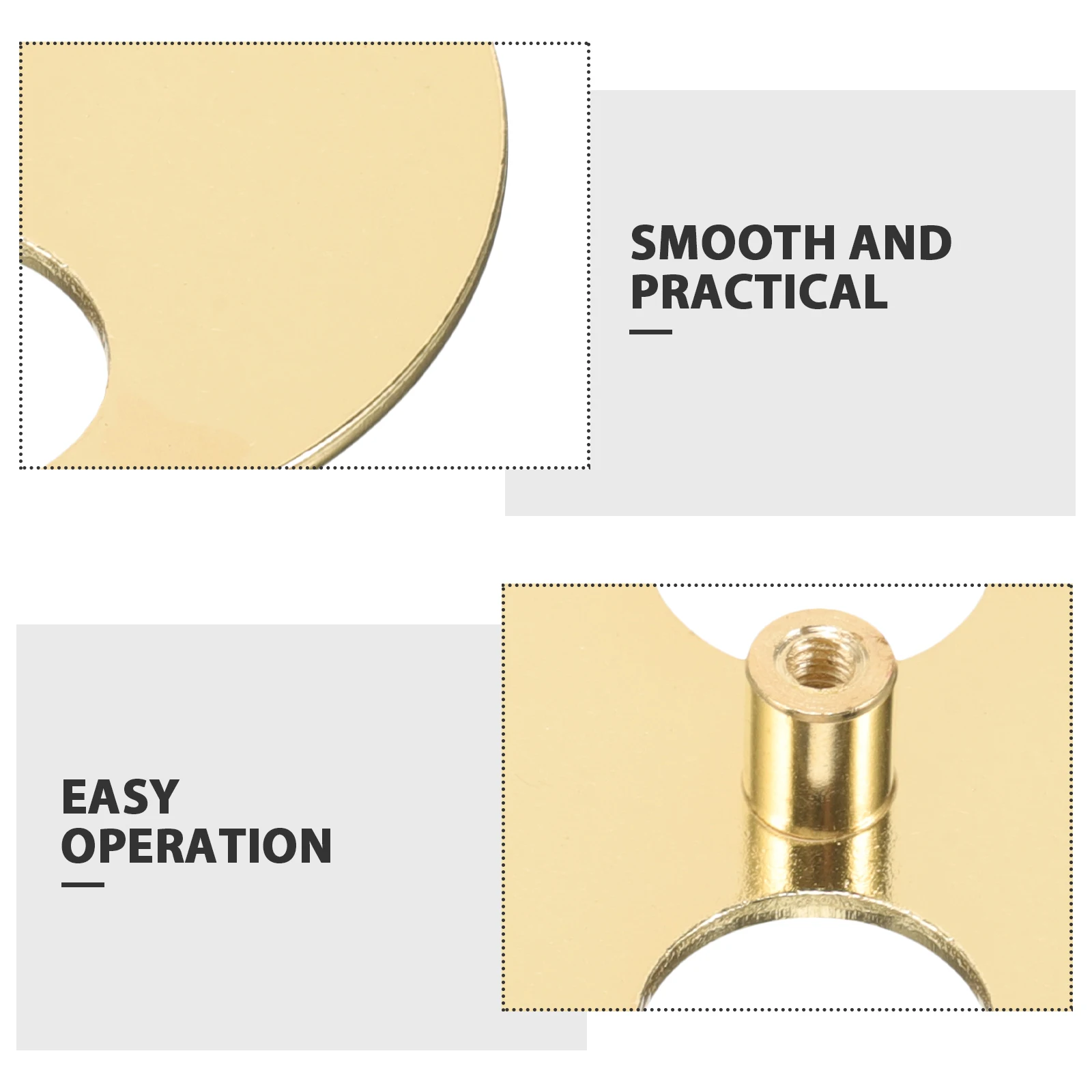 

2Pcs Music Box Winding Key Replacement Metal Disc Base Parts for Mechanical Music Box DIY Accessories Winding Keys