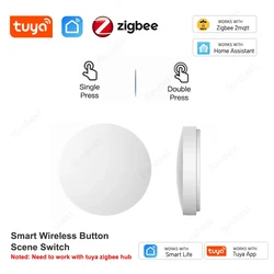 Tuya Zigbee Scene Switch, Smart Home Push Button switches, Intelligent Wireless Automation Scenario Linkage App Remote Control