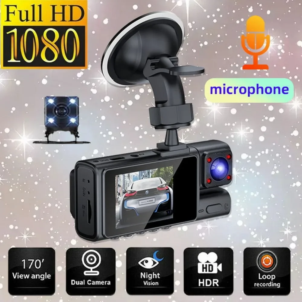 G66 1080P Infrared Night Vision WIFI Mobile Phone Playback 1080p Car DVR/Dash Camera 2 Inch 3 Lens Front Rear Inside3 Recording