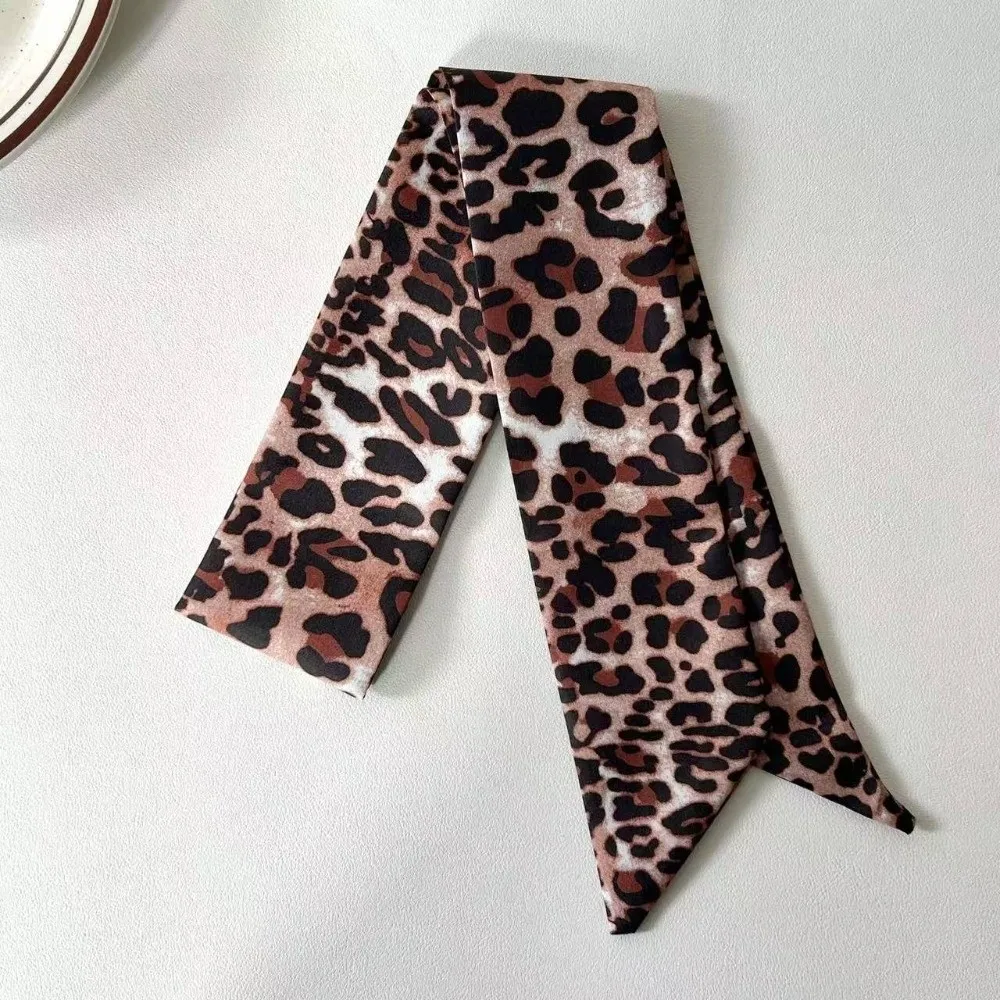 Fashion Leopard Print Slender Scarf Decoration Long Small Silk Scarf Thin Neck Scarf Neckwear/Wrist/Waistband