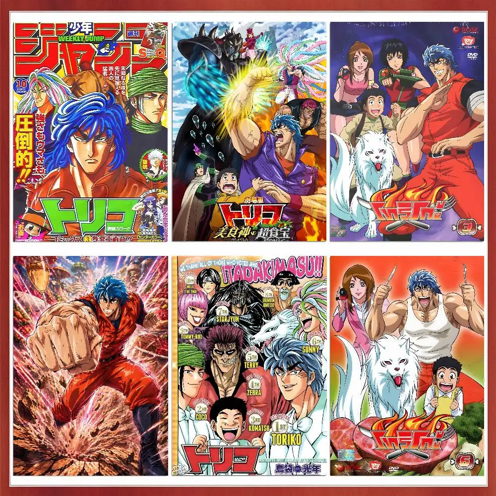 T-Toriko Comics Anime Poster Waterproof Wall Art Sticker For Bar Living Room Vintage Decor High Quality Print