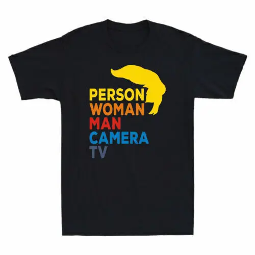 Person Woman Man Camera TV Cognitive Test Funny Gift Men's Short Sleeve T-Shirt