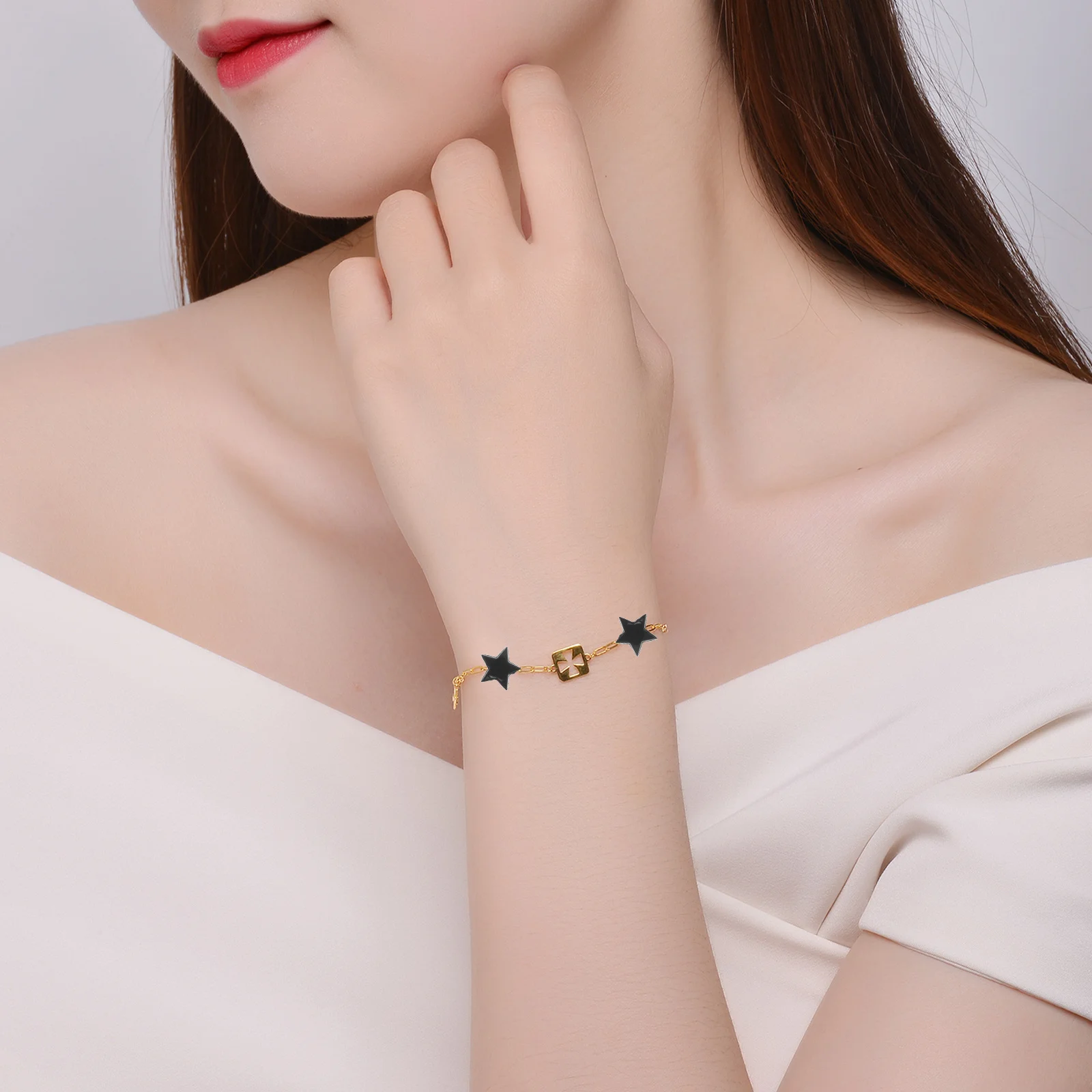 

300Pcs Star Acrylic Beads Glossy Five-Pointed Spacer Beads for Handmade Jewelry Bracelet Crafts Bracelet Charms