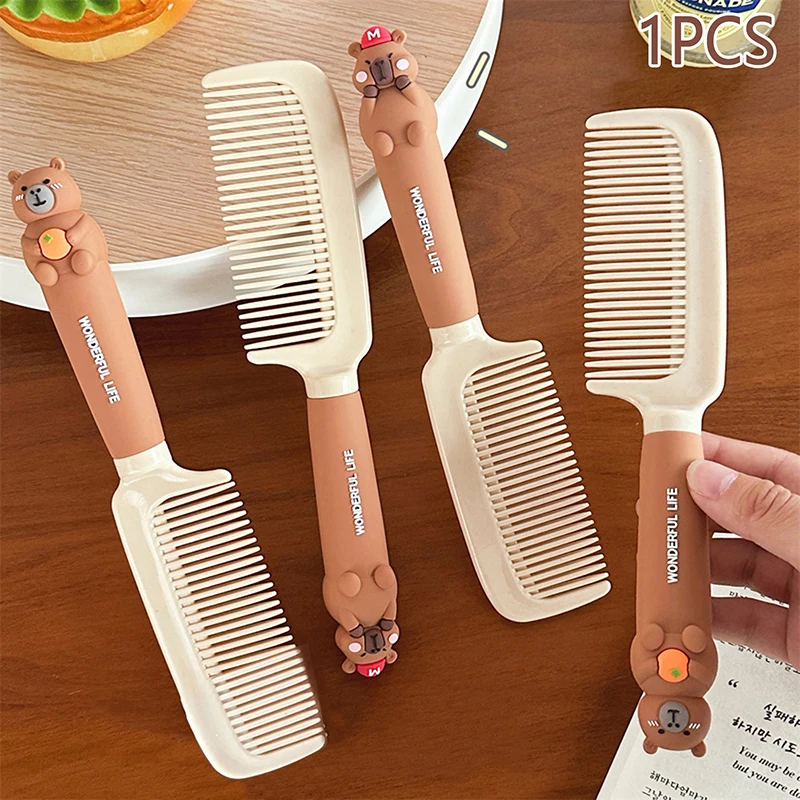 Funny Capybara Comb Kapibala Head Massage Comb Anti-Static Portable Travel Girl Hair Combs Styling Tool