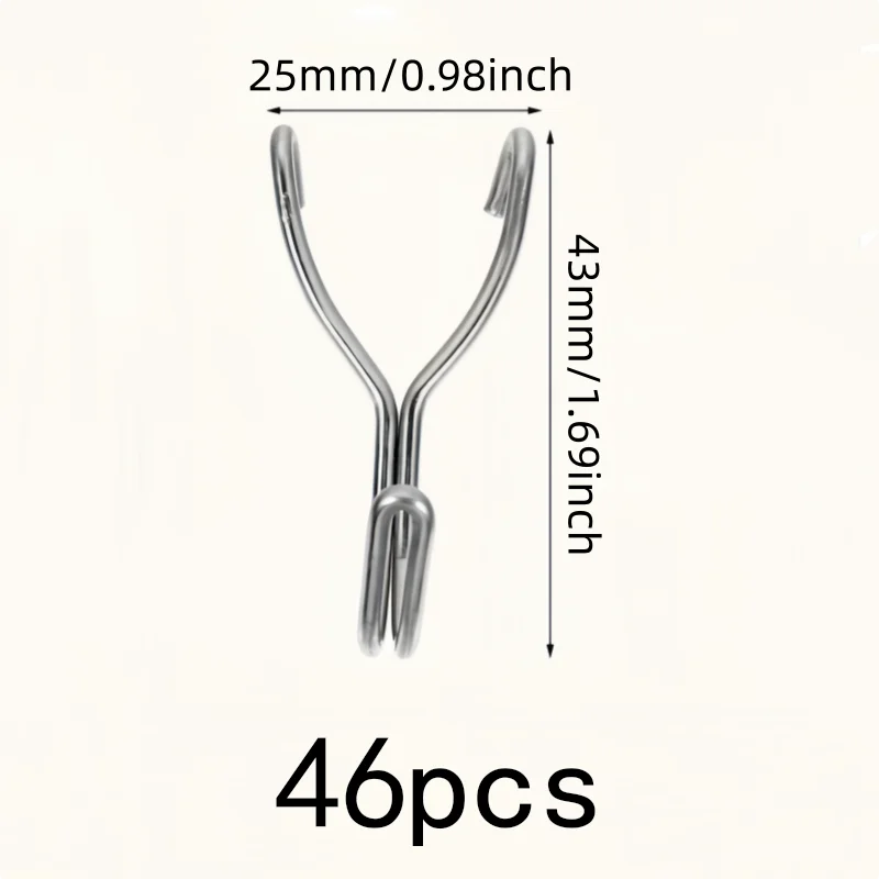 Strong Load Capacity 25mm Wall Storage Hooks 46 pcs, perfect for Workshop Organizer, Easy Snap-On Pegboard Fit