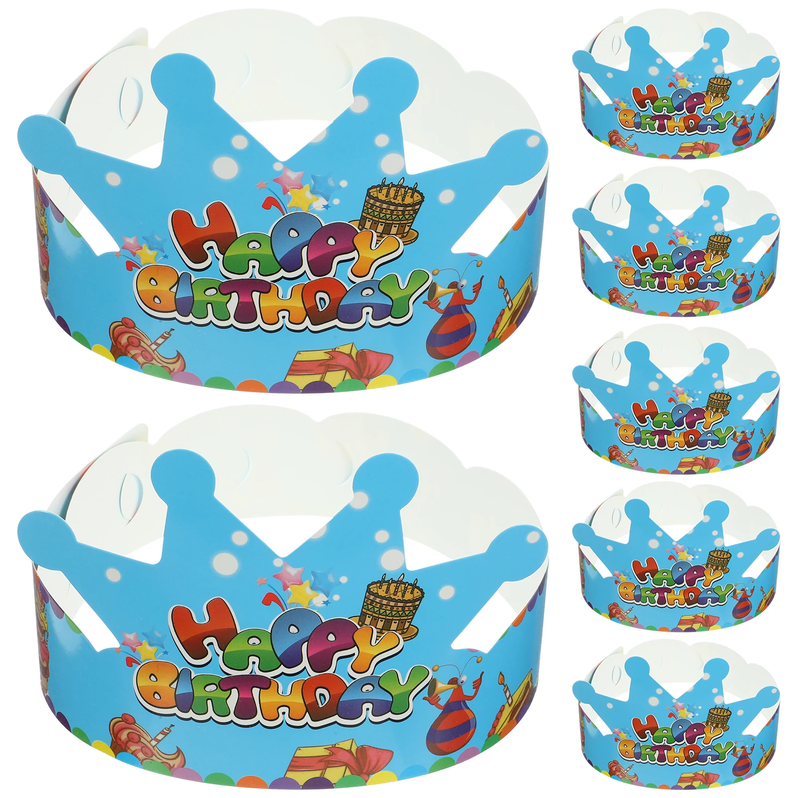 

50 Pcs Decorations Crown Hat Birthday Party Conical Decorate Paper for Girls Miss