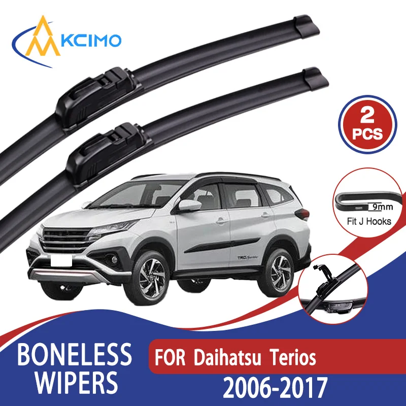 

For Daihatsu Terios 2006-2017 Car Wiper U-type Soft Rubber Boneless Wiper HD Quiet Durable Automotive Wiper 21"+18"