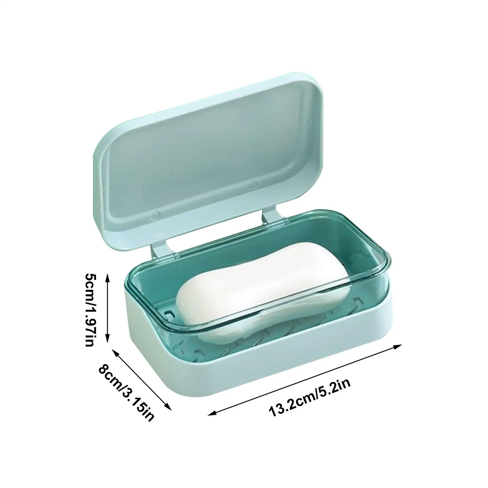 Soap Case for Shower Dustproof Leakproof Space Saving Double Layer Bathroom Soap Dish Shower Bathroom Bathtub Sink Kitchen view 6