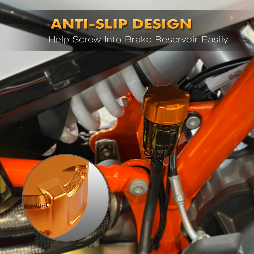 Image of Für KTM 790 890 Duke Adventure Vorder- und Hinterrad-Bremsflüssigkeitsbehälter-Abdeckung KTM 790 Duke 790 Adventure R 790 Adventure 2018-2025 KTM 890 Duke 2021-2025 890 Adventure 890 Adventure R 2021