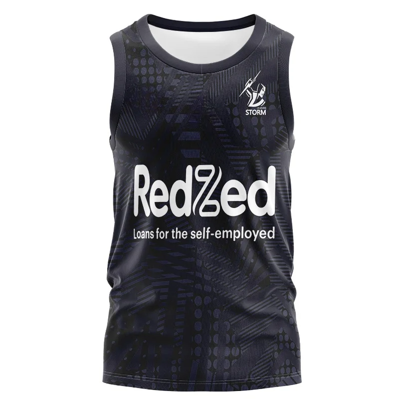 VEST Melbourne Storm 2024 Men's Navy Training Shirt