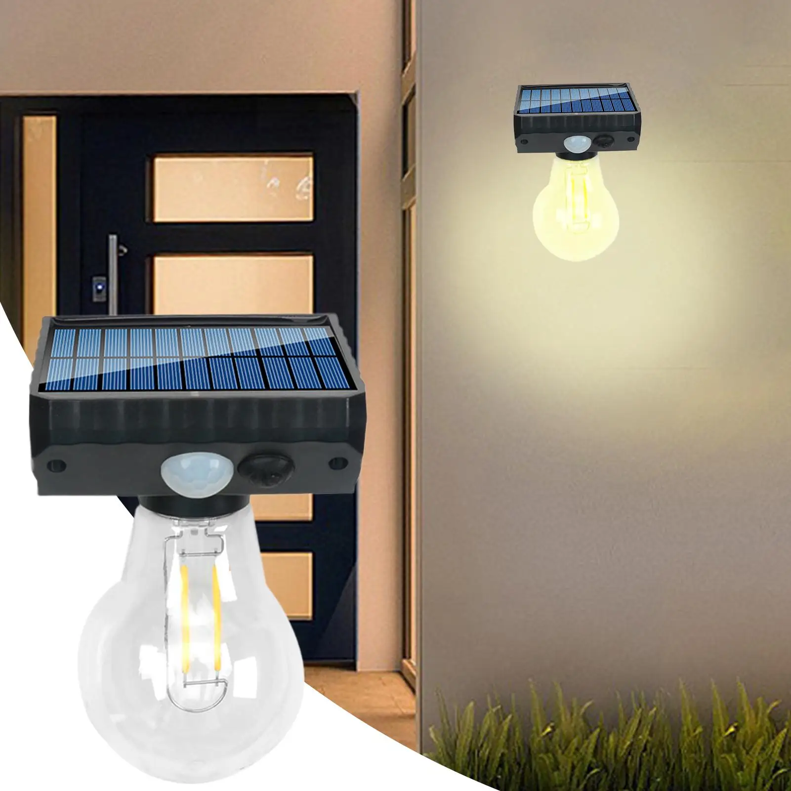 

Solar Wall Lights Outdoor Waterproof Bright Motion Sensor for Deck Garage Outside Fence Exterior Lighting Fixtures