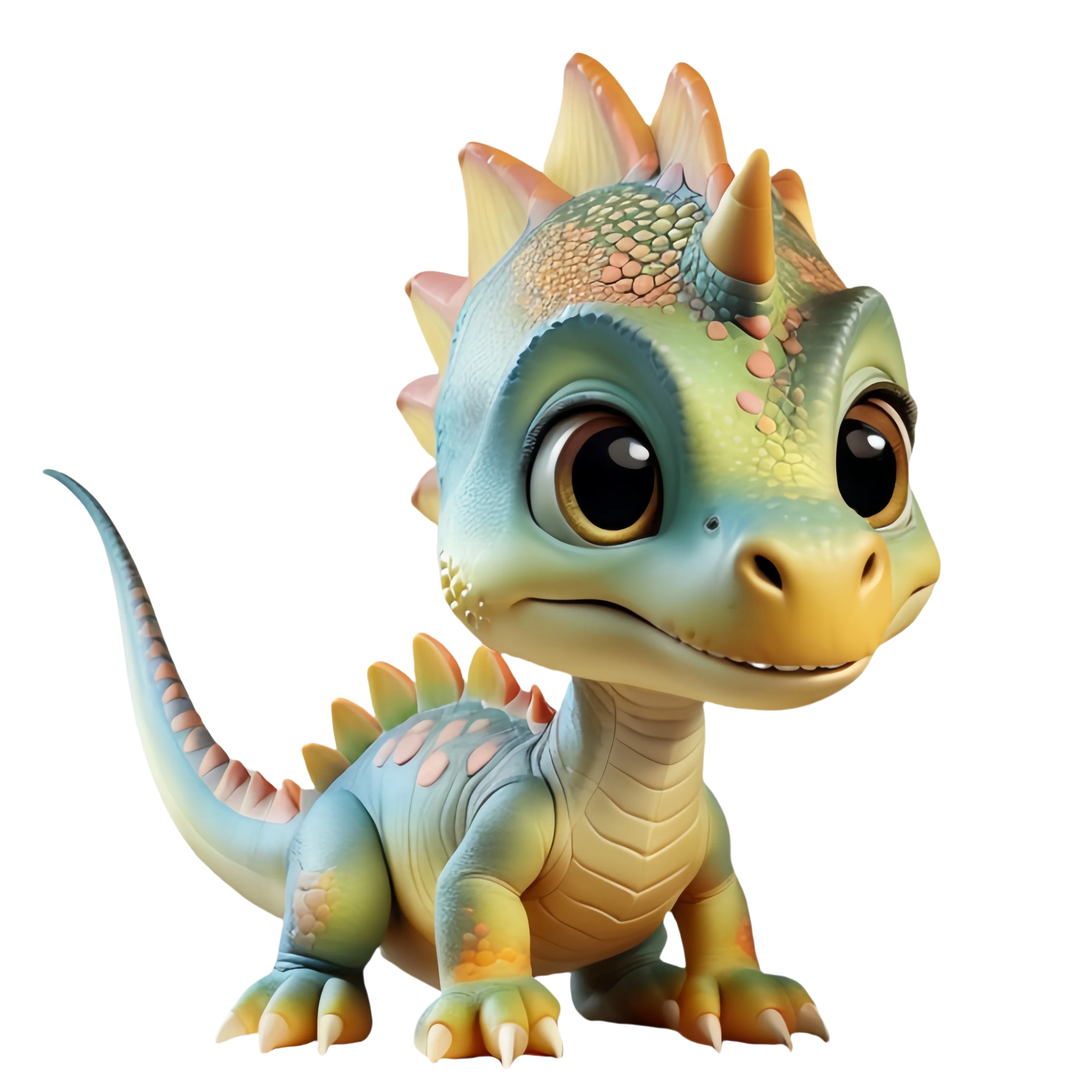 【Cute Little Dinosaur Silicone Baking Mold】Q-Version Spiky Dinosaur Shape Chocolate Candy Fondant Decoration Mold