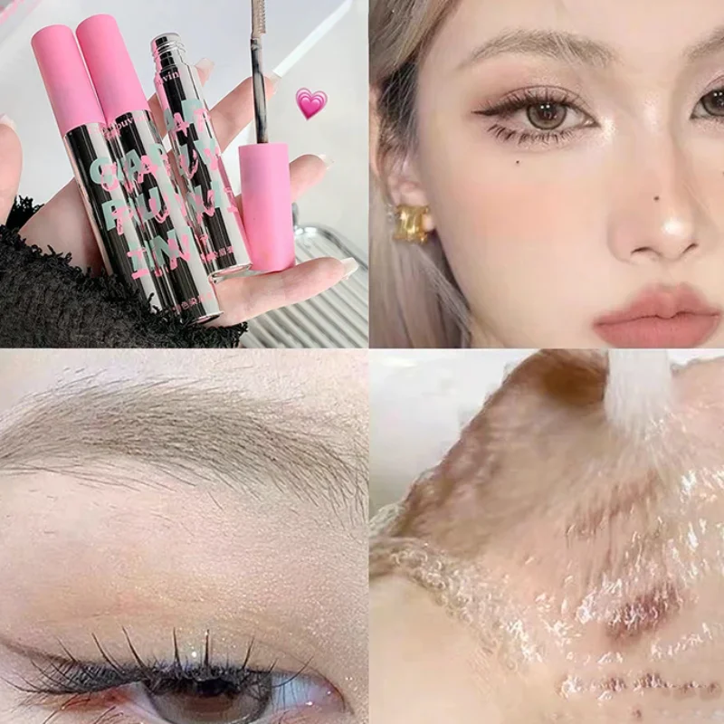 مشط صغير صبغ الحاجب كريم مقاوم للماء مقاوم للعرق الحاجب مسحوق بني القهوة لون قلم الحواجب كريم الحاجب ماكياج