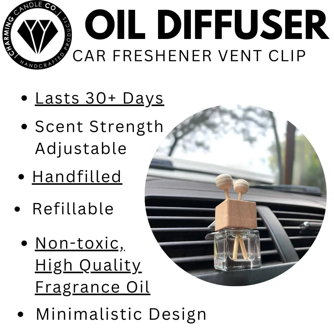 Car Vent Fragrance Diffuser | HANDMADE | Cute Car Accessory | Long-Lasting Scent | Air Deodorizer, Freshener, Eco Friendly Diffu