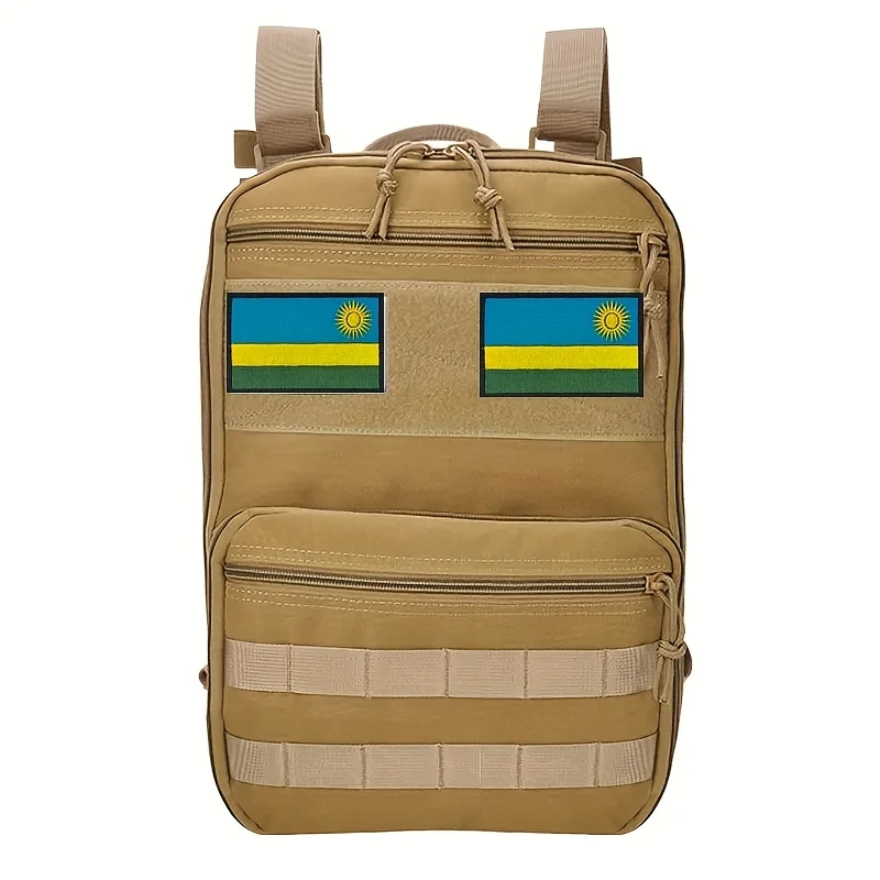 ملصق قماشي مطرز بعلم رواندا 8 * 5 سم، حقيبة تزيين مطرزة برقعة تكتيكية، قبعة، إكسسوارات السفر مع خطاف ولو