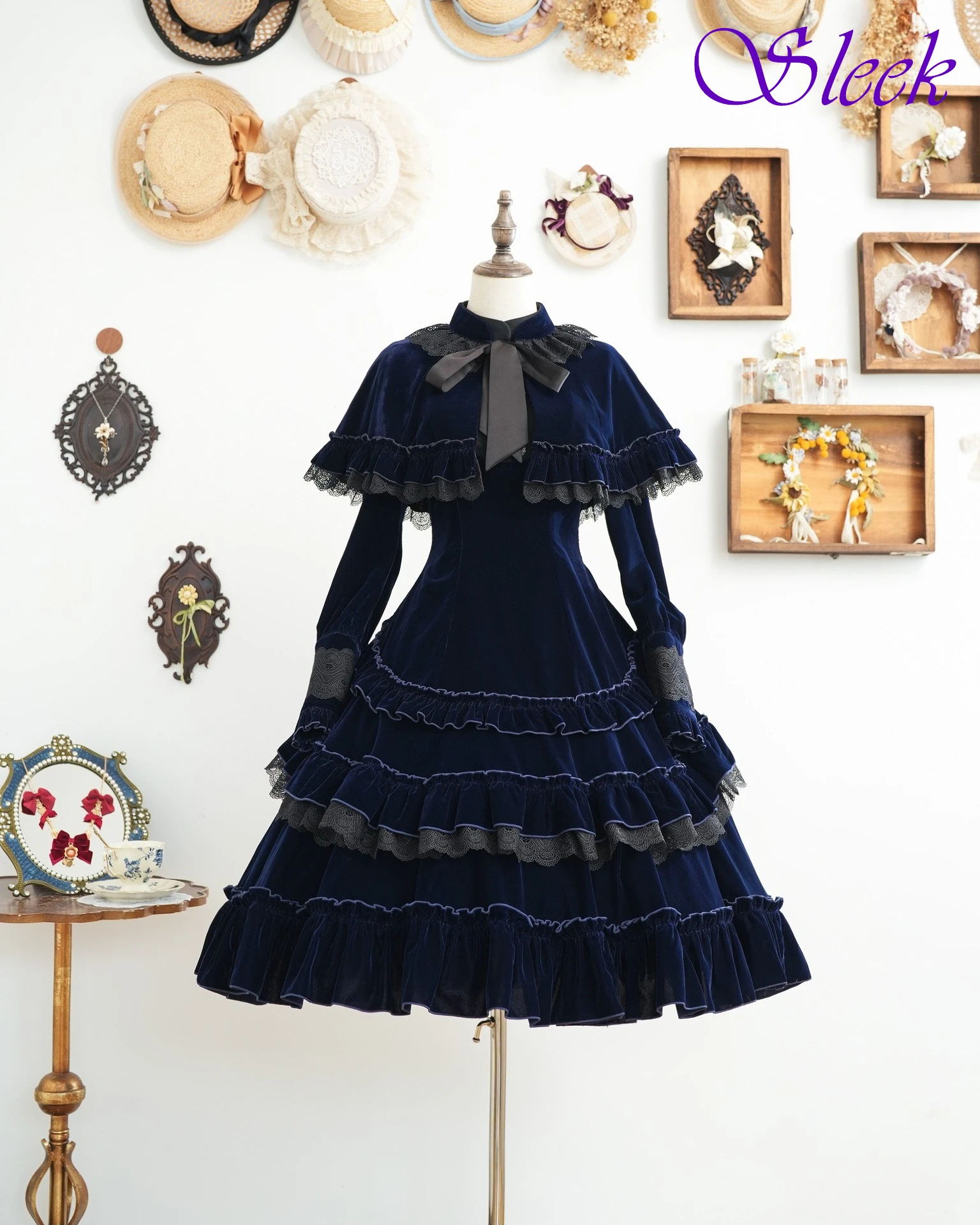 تخصيص ألف خط طاقم الرقبة طويلة الأكمام فستان سهرة أنيق حساسة فساتين المشاهير مزاجه فساتين مناسبة مخصصة