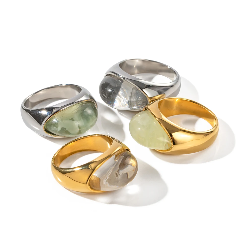Fashion Handmade Gold Color Stainless Steel Environmentally Friendly and Recyclable Resin Waterproof for Women Gala Gift