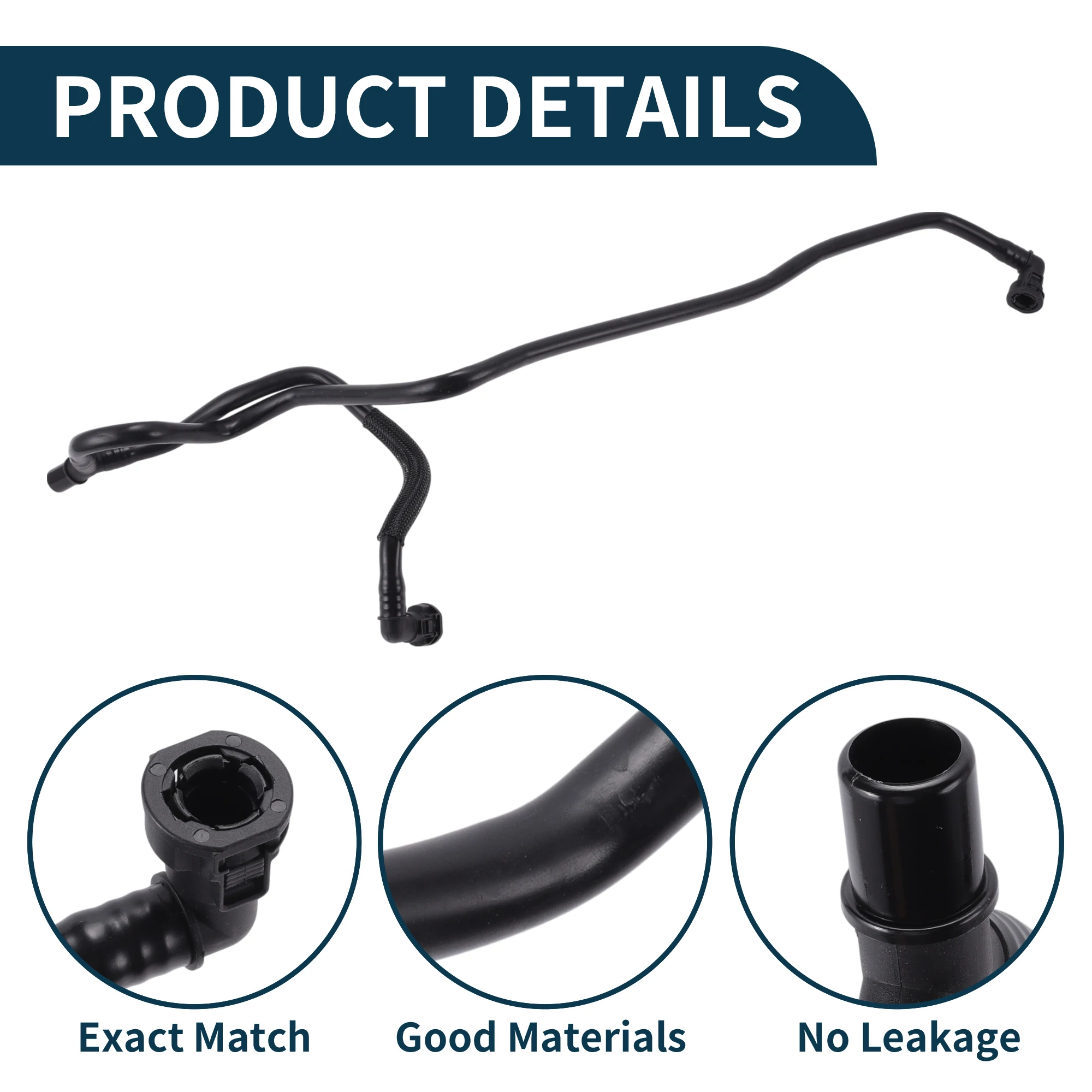 UXCELL ラジエーターホース ヒーターホース No.LR017358 ランドローバー用 レンジローバー用 09-12 プラスチック冷却液パイプ ブラック 1個