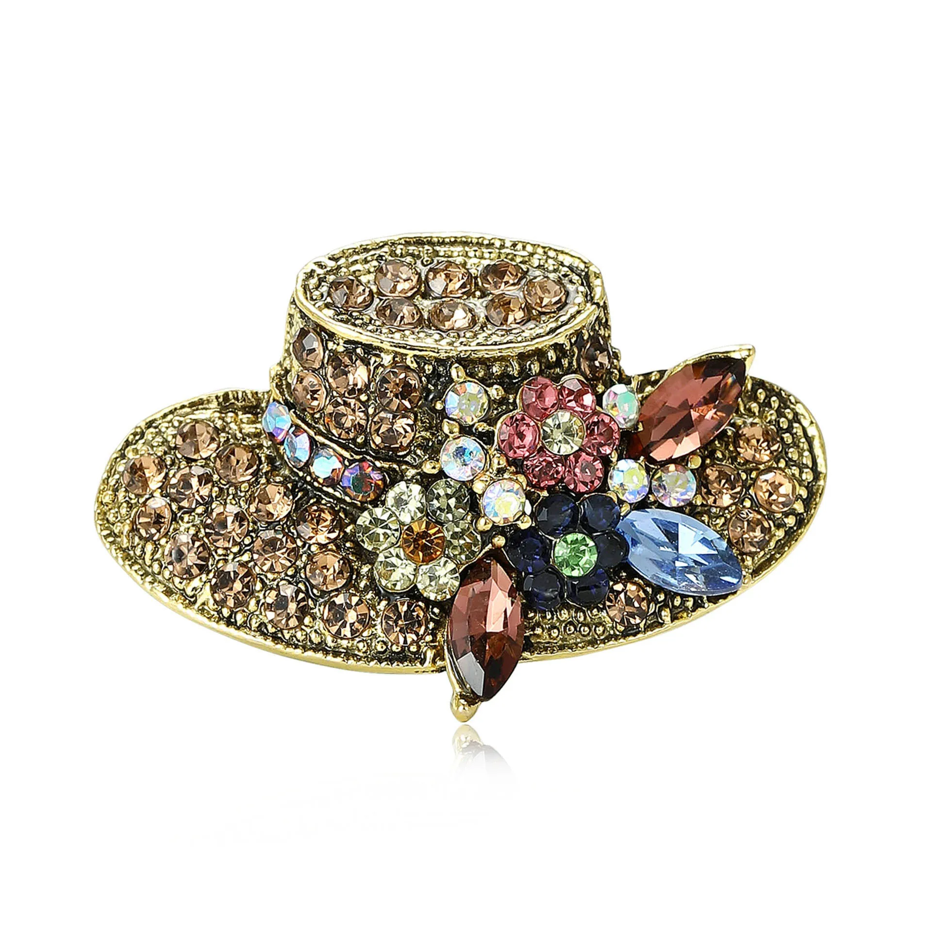 Hot Selling Hat Design Brooch Straw Hat Beach Hat Pin Men & Women Daily Travel Party Wear Gifts for Friends
