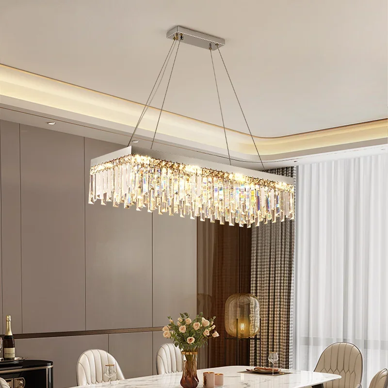 Imagem -04 - Luxo Crystal Led Teto Lâmpada Chrome Chandelier Lighting Fixture Decoração Moderna para Quarto Sala de Estar Casa Hotel 2023