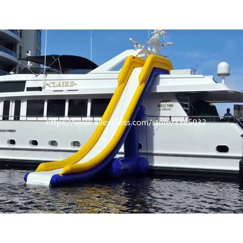 Fabrikpreis aufblasbare schwimmende Wasserrutsche riesige aufblasbare Yachtrutsche für Boot