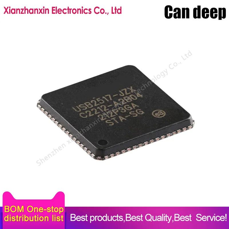 1pcs/lot USB2517-JZX USB2517 QFN-64 USB 2.0 High-Speed 7-Port Hub Controller Chip