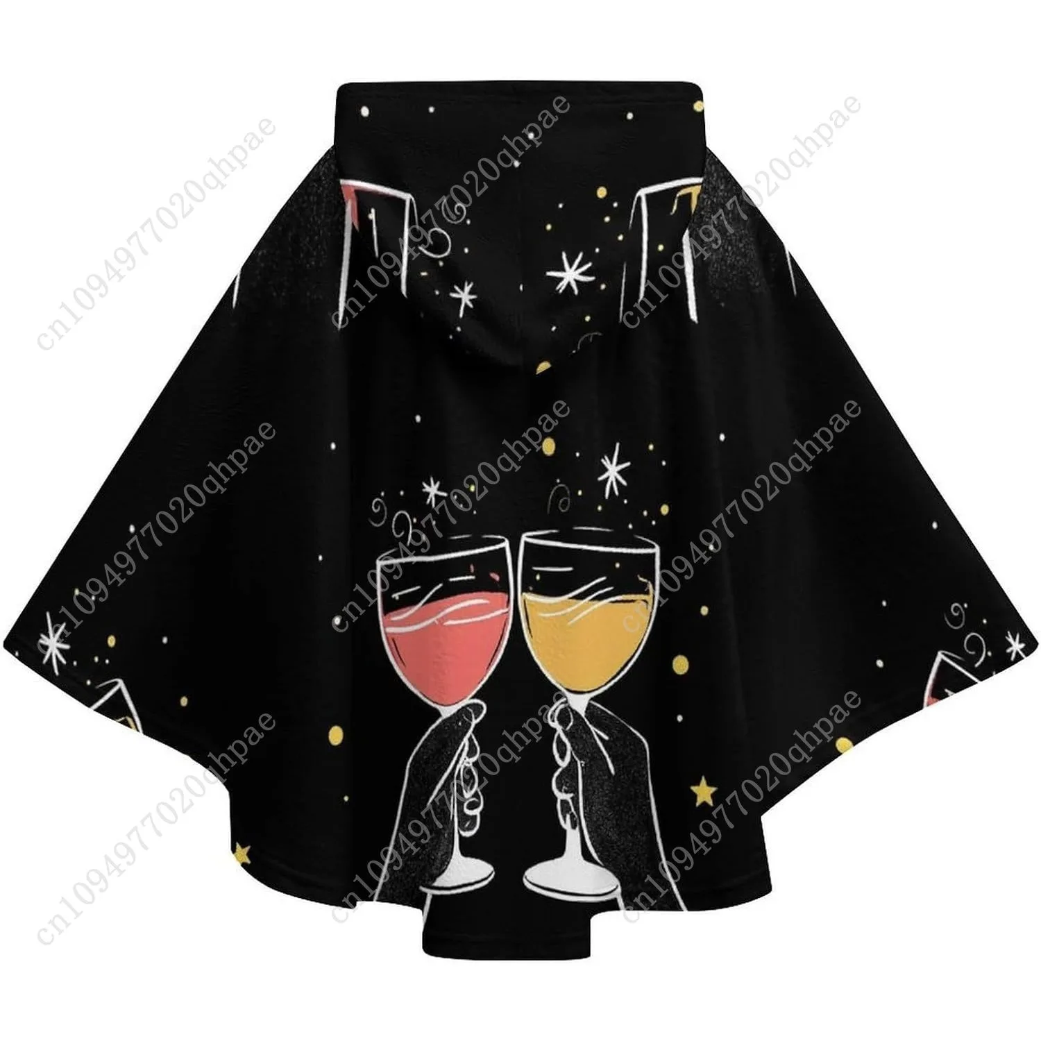 سترة بطانية مريحة من الفلانيل، هوديي كبير الحجم مع نجوم مع جيوب للأطفال والمراهقين #6