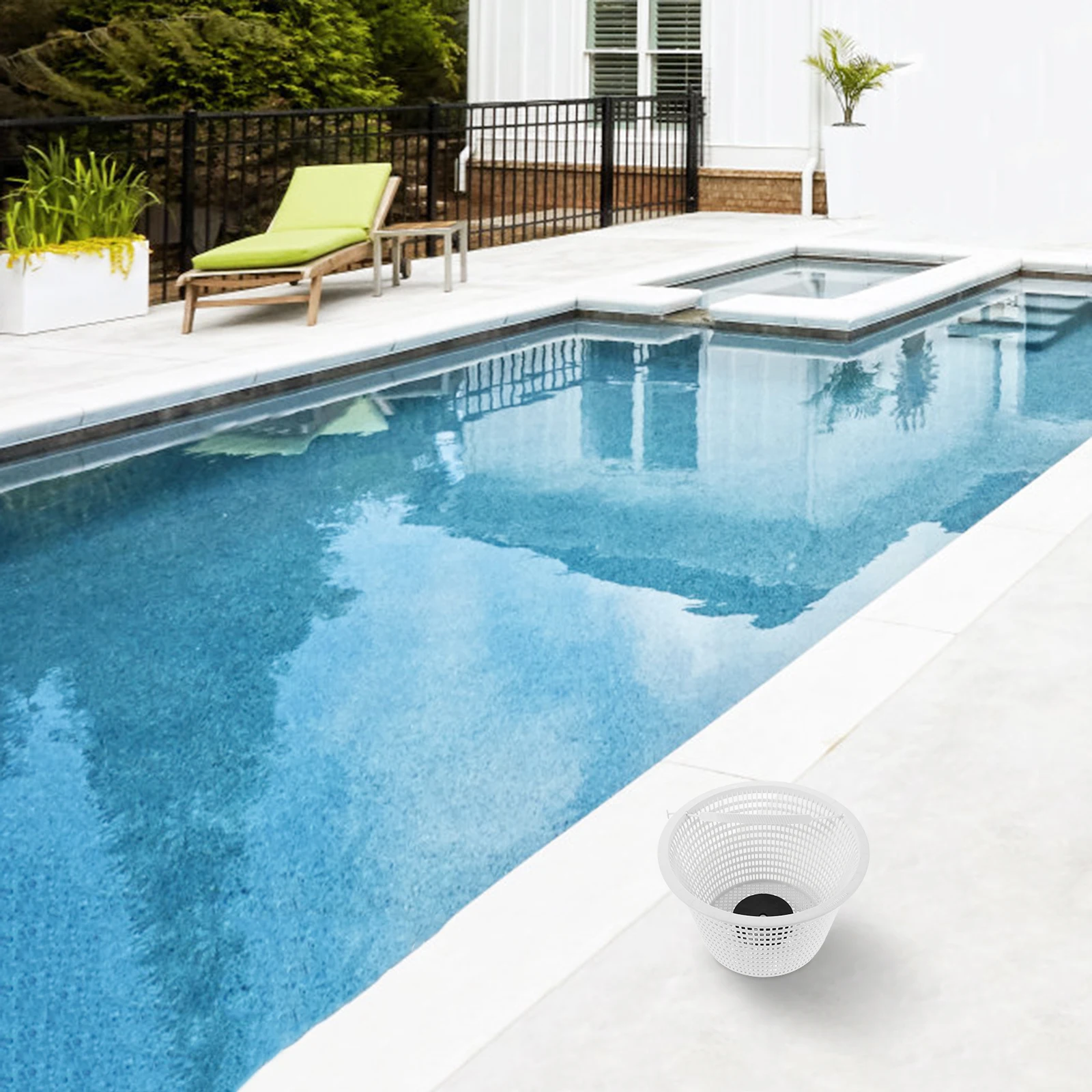 

High Efficiency Pool Skimmer Basket Replacement 8.1 Inch For Sp1070 Large Capacity Debris Leaf Strainer Filter Accessory