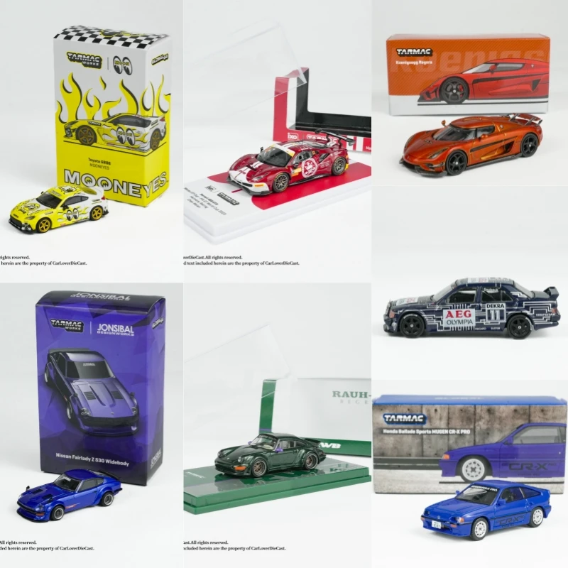 Tarmac Works  1:64 Regera Orange Fairlady Z S30 Blue GR86 MOONEYES RWB 964 CR-X PRO Diecast Model Car