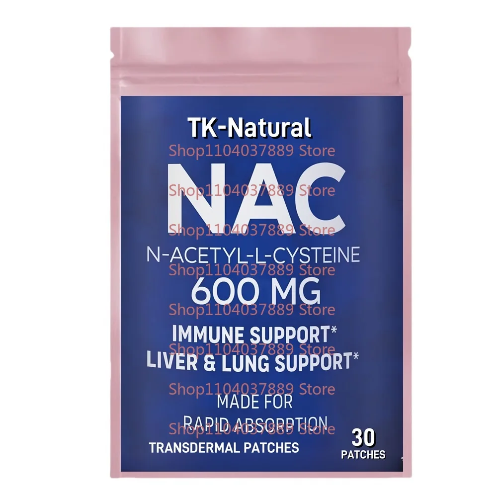 

30 пластырей NAC Transdermal Patches для поддержки иммунитета и здоровья легких, поддержки печени и антиоксиданта