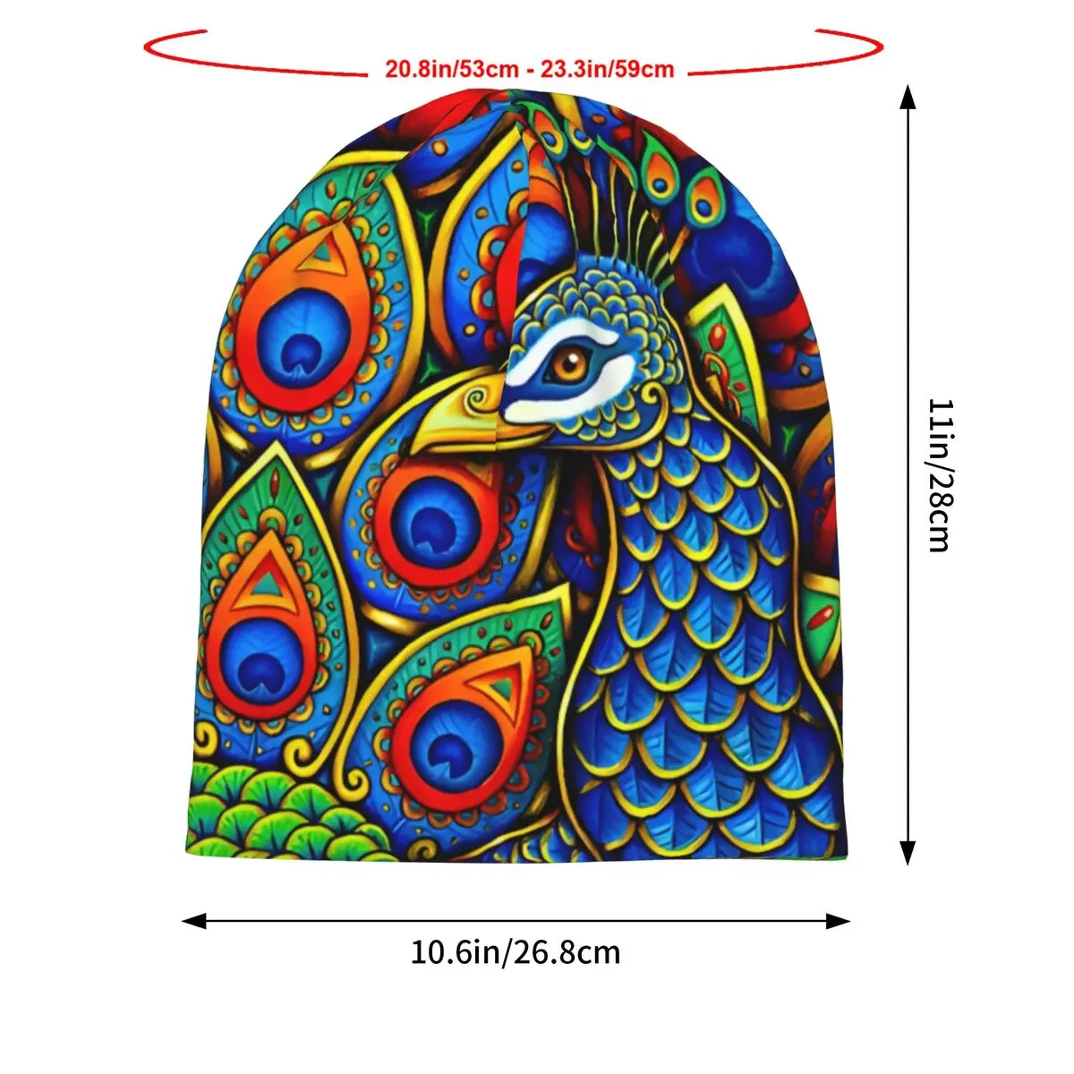 Skullies Beanies Outdoor Hats Paisley Peacock Rainbow Bird Thin Bonnet Hipster Caps Men