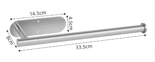 

Stainless Steel No-Drill Paper Towel Holder, Self-Adhesive Wall Mounted Dispenser with Strong Glue, Rustproof