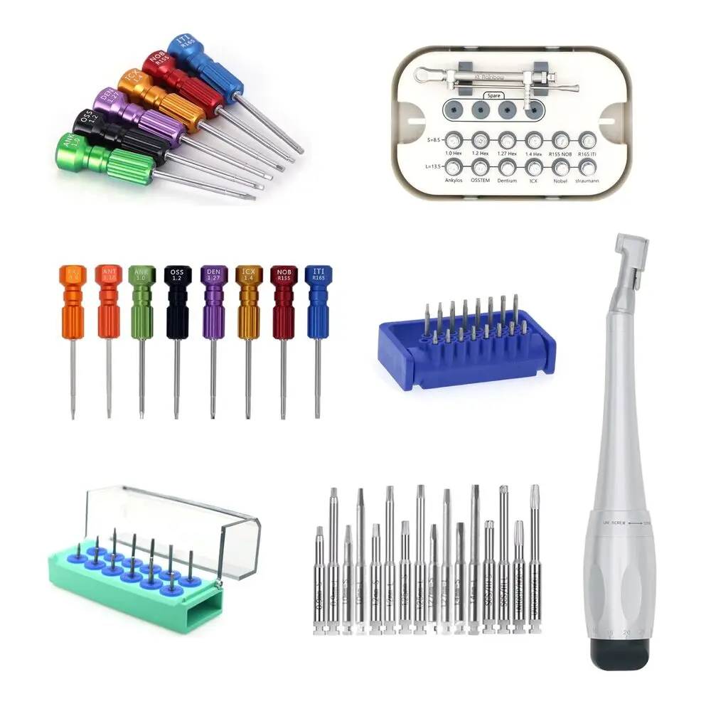 

Dental Implant Screw Driver Universal Prosthetic Restoration Hand Driver Kit​ Medical Grade Stainless Steel