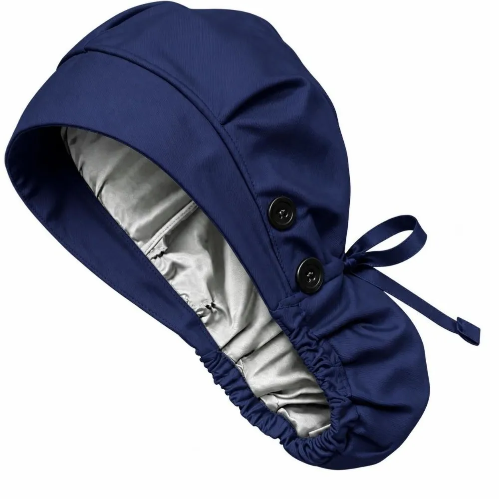 New Oversized Scrub Cap Elastic Breathable Surgical Hat Comfortable Fit Satin Lining Ponytail Holder Cap For Nurse