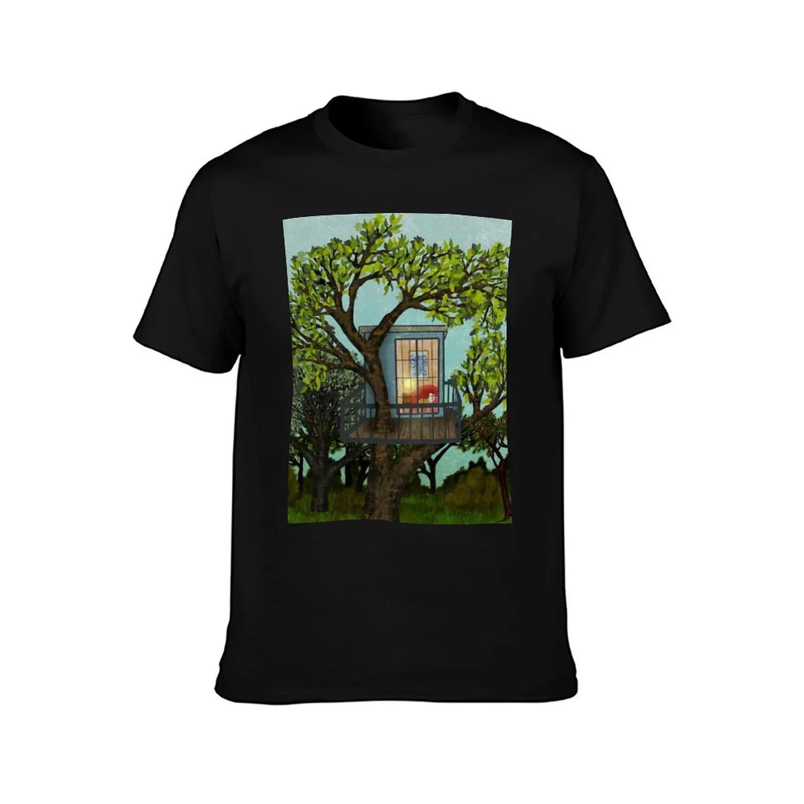 House in the Tree T-Shirt animal prinfor boys summer clothes street wear tops men t shirt