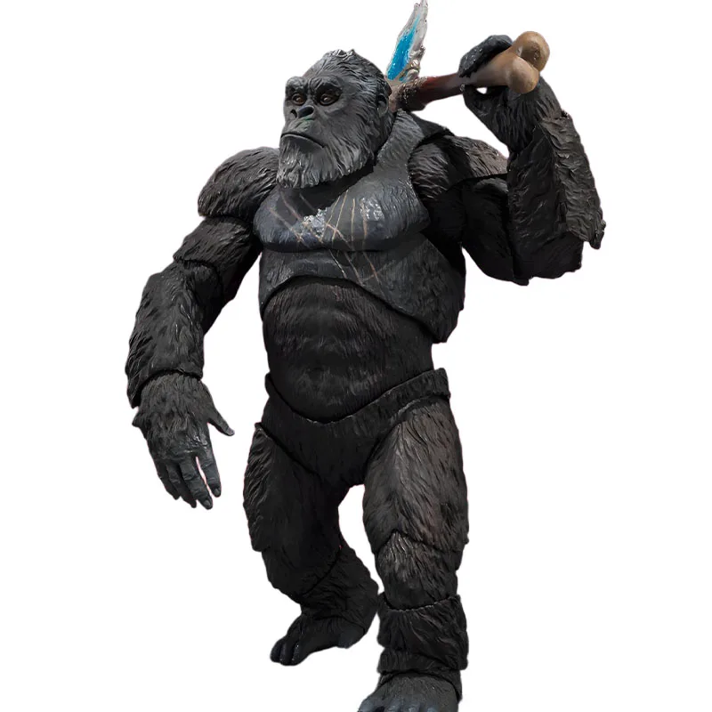 Bandai original s.h. monsterarts (2024) kong da anime figuras de ação brinquedo para meninos presente de natal ornamentos modelo colecionável