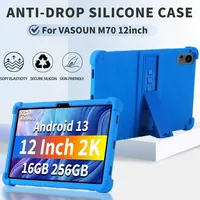 Case for VASOUN M70 4G LTE 12 inch Silicone Stand Soft ShellTablet Case Android 13 Kids Friendly